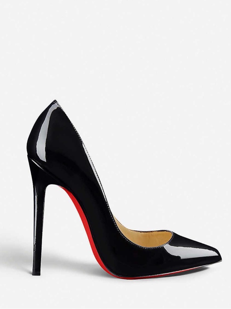 Christian Louboutin - Black Pigalle 120 Patent Heels - Size 37.5